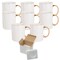 8 Pcs 11OZ Gold Rim & Handle Sublimation Mugs With Foam Support Boxes
